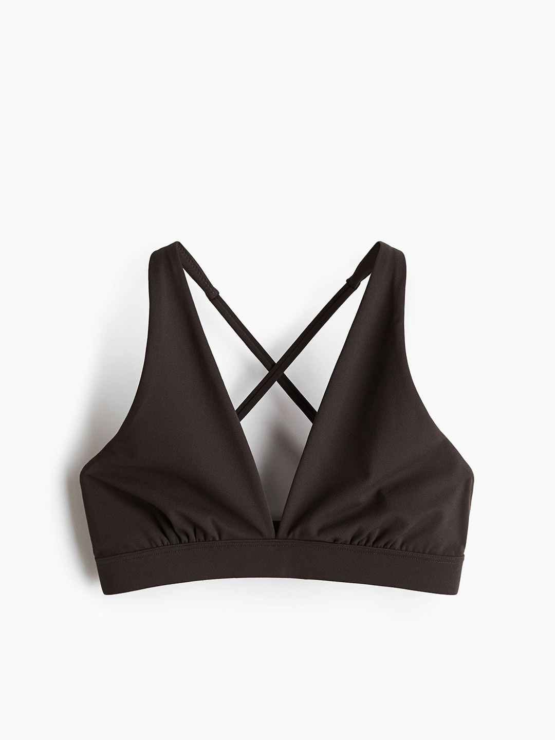 

H&M Light Support Sports Bra In Softmove, Brown