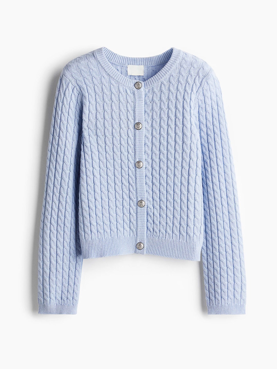 

H&M Cable-Knit Cardigan, Blue