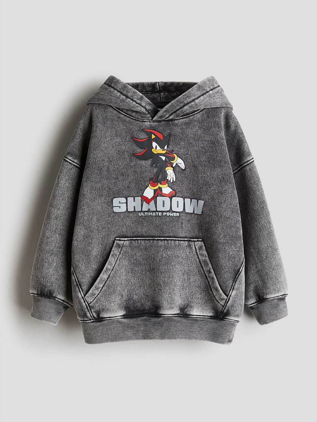 

H&M Print-Motif Hoodie, Grey