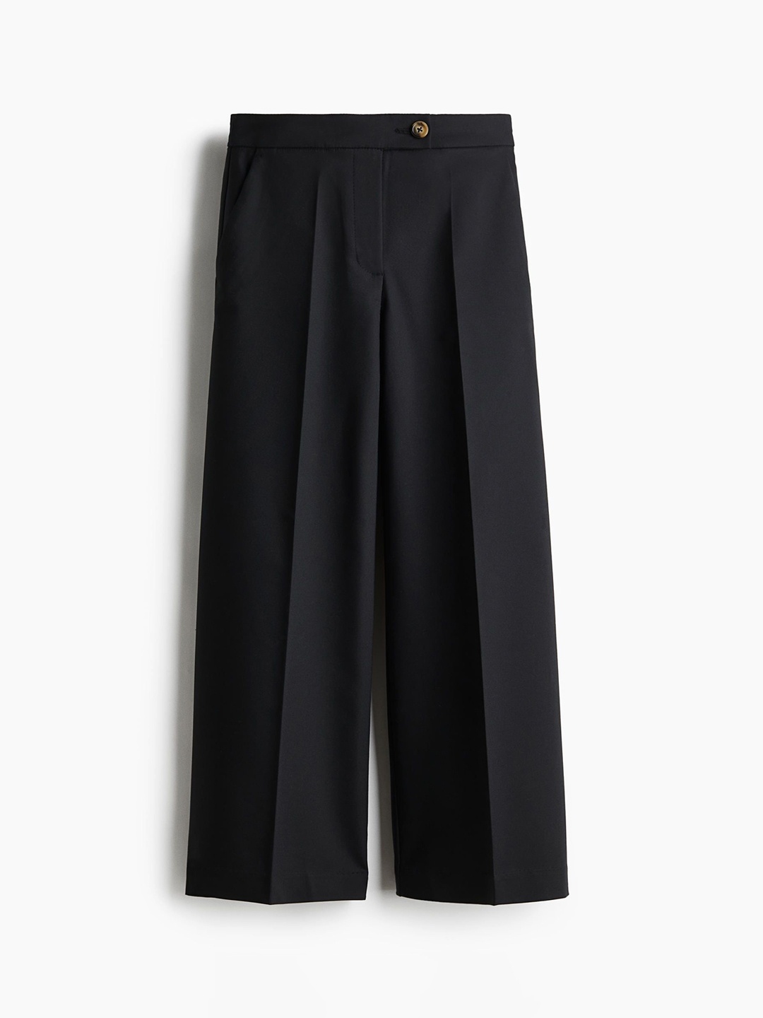 

H&M Women Wide Tailored Trousers, Black