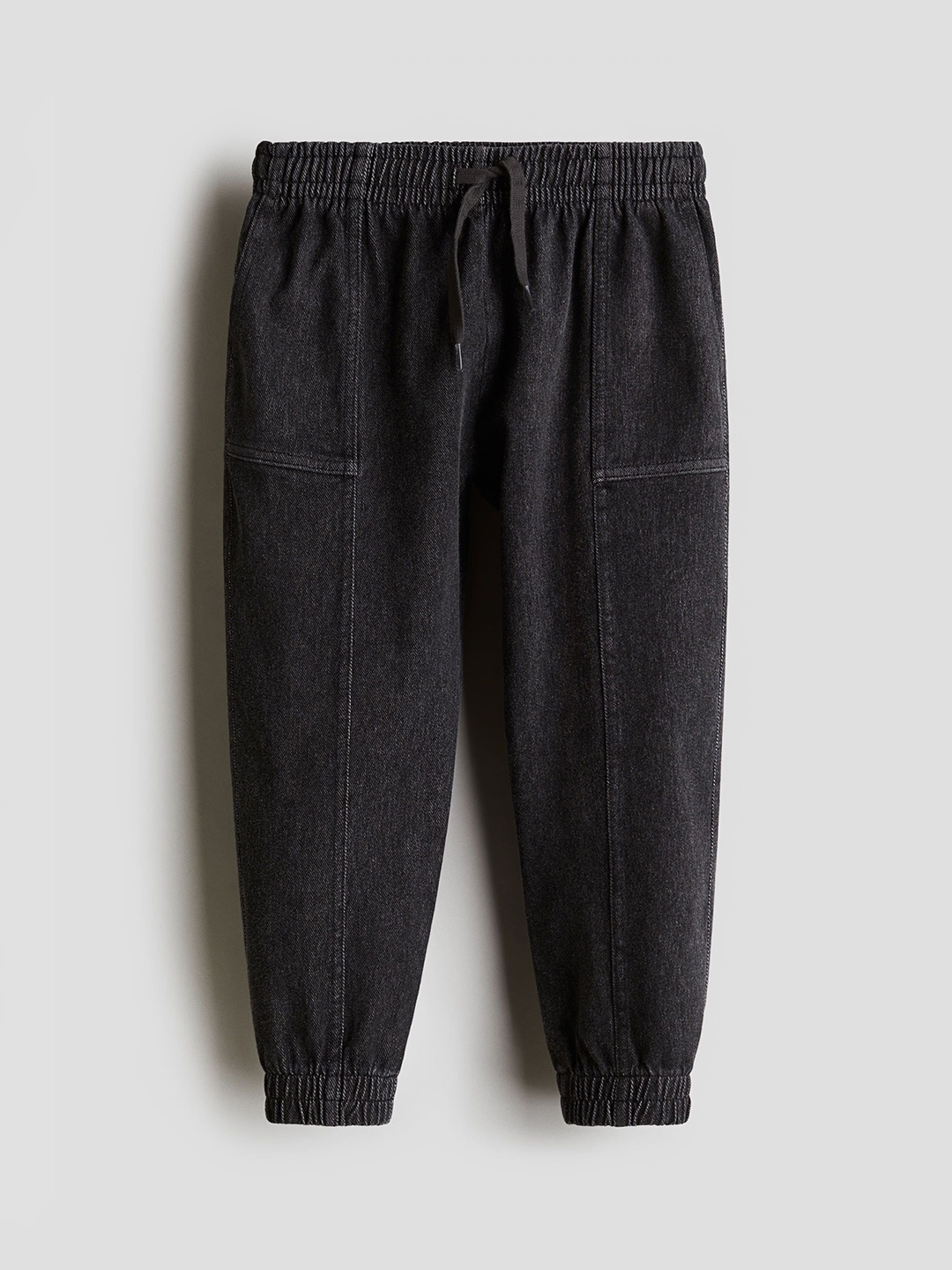 

H&M Denim-Look Joggers, Black