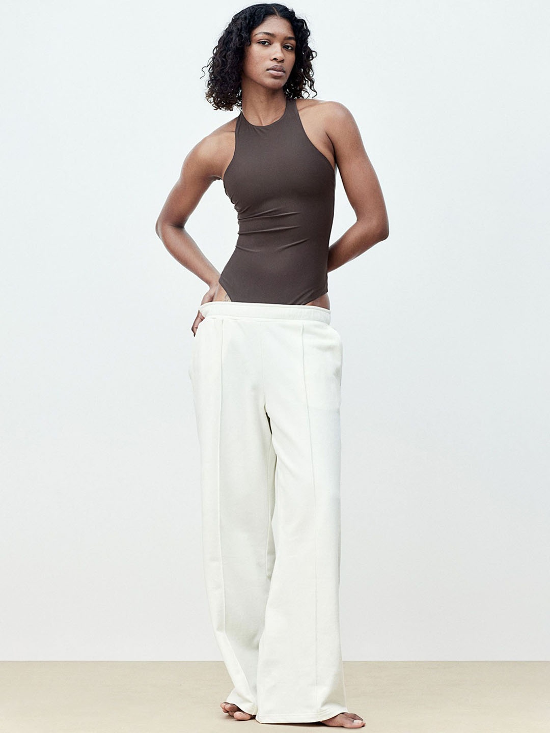 

H&M Women Xtra Life Sports Swimsuit, Brown
