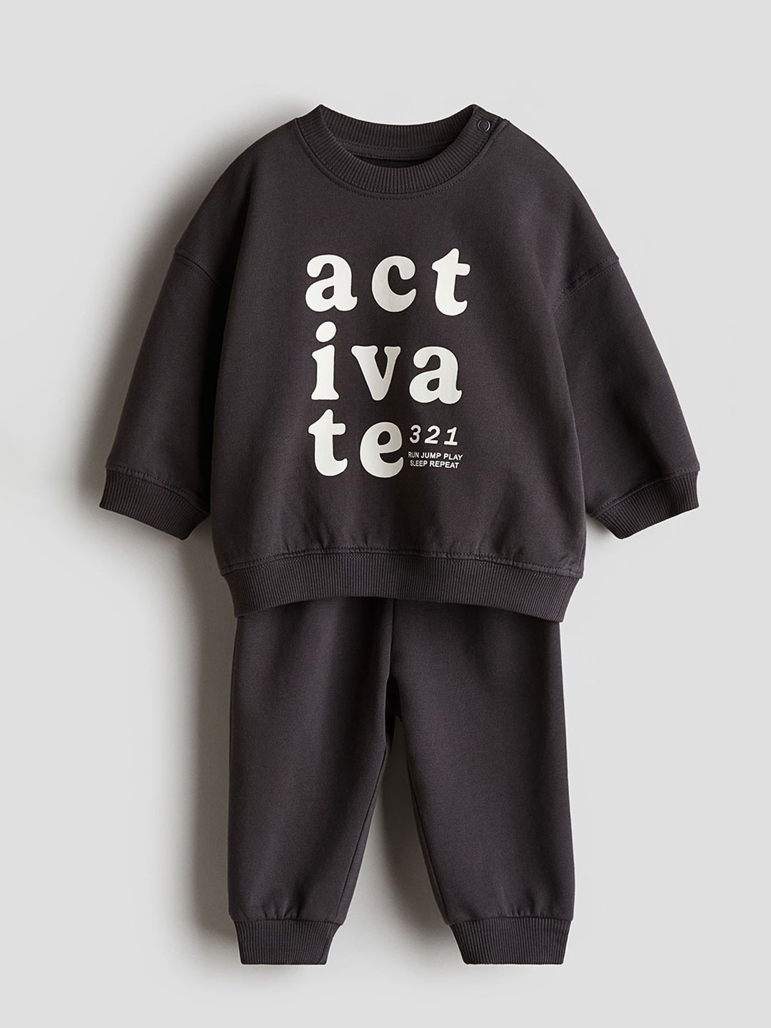 

H&M 2-Piece Sweatshirt Set, Grey
