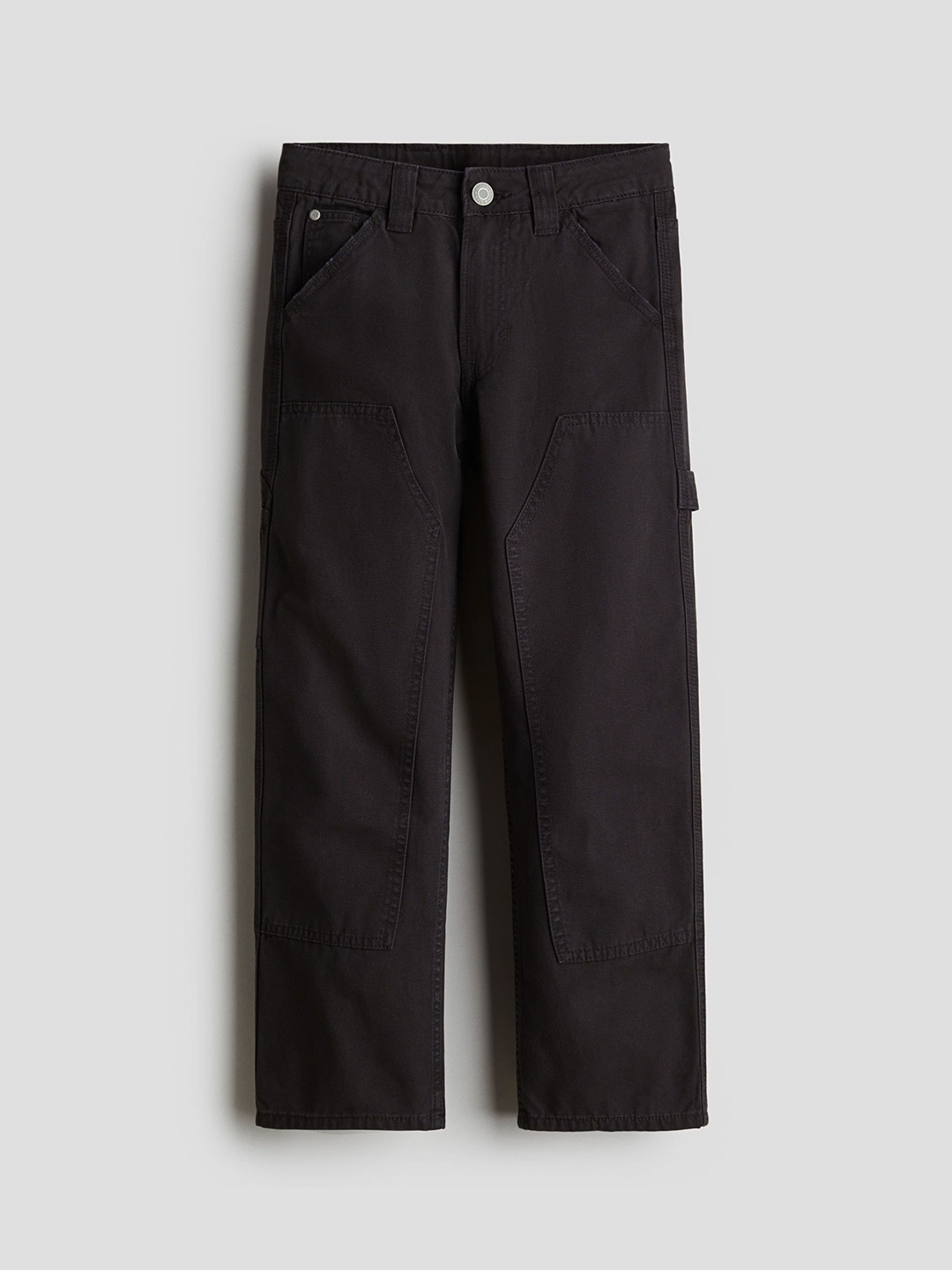 

H&M Boys Loose-Fit Canvas Trousers, Brown