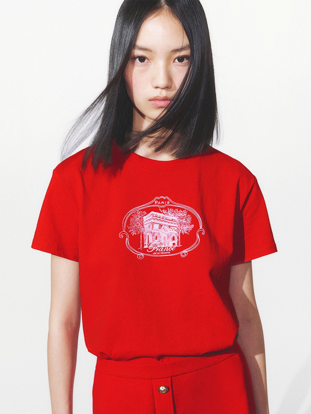 

H&M Printed T-Shirt, Red