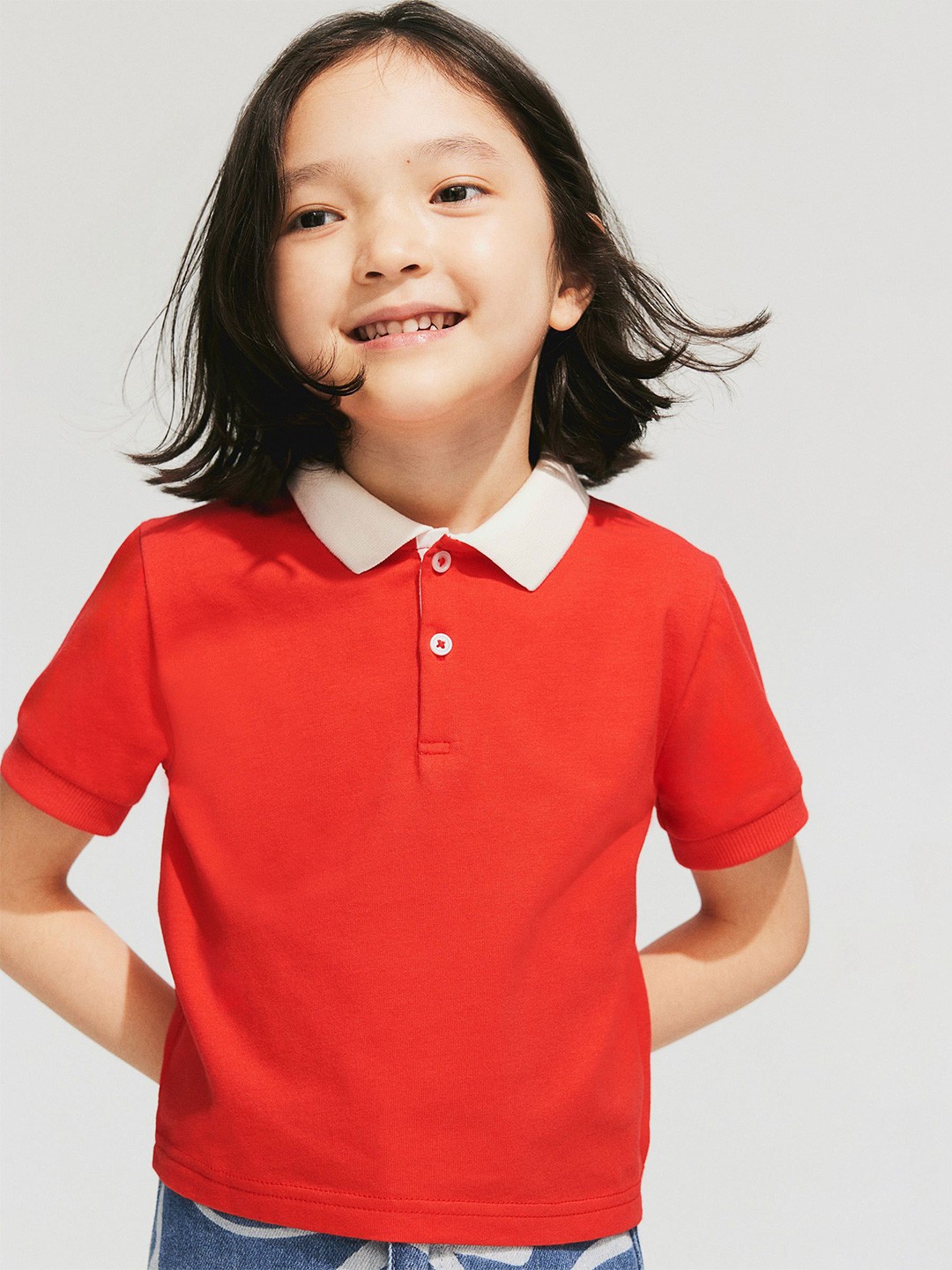 

H&M Short-Sleeved Rugby T-Shirt, Red