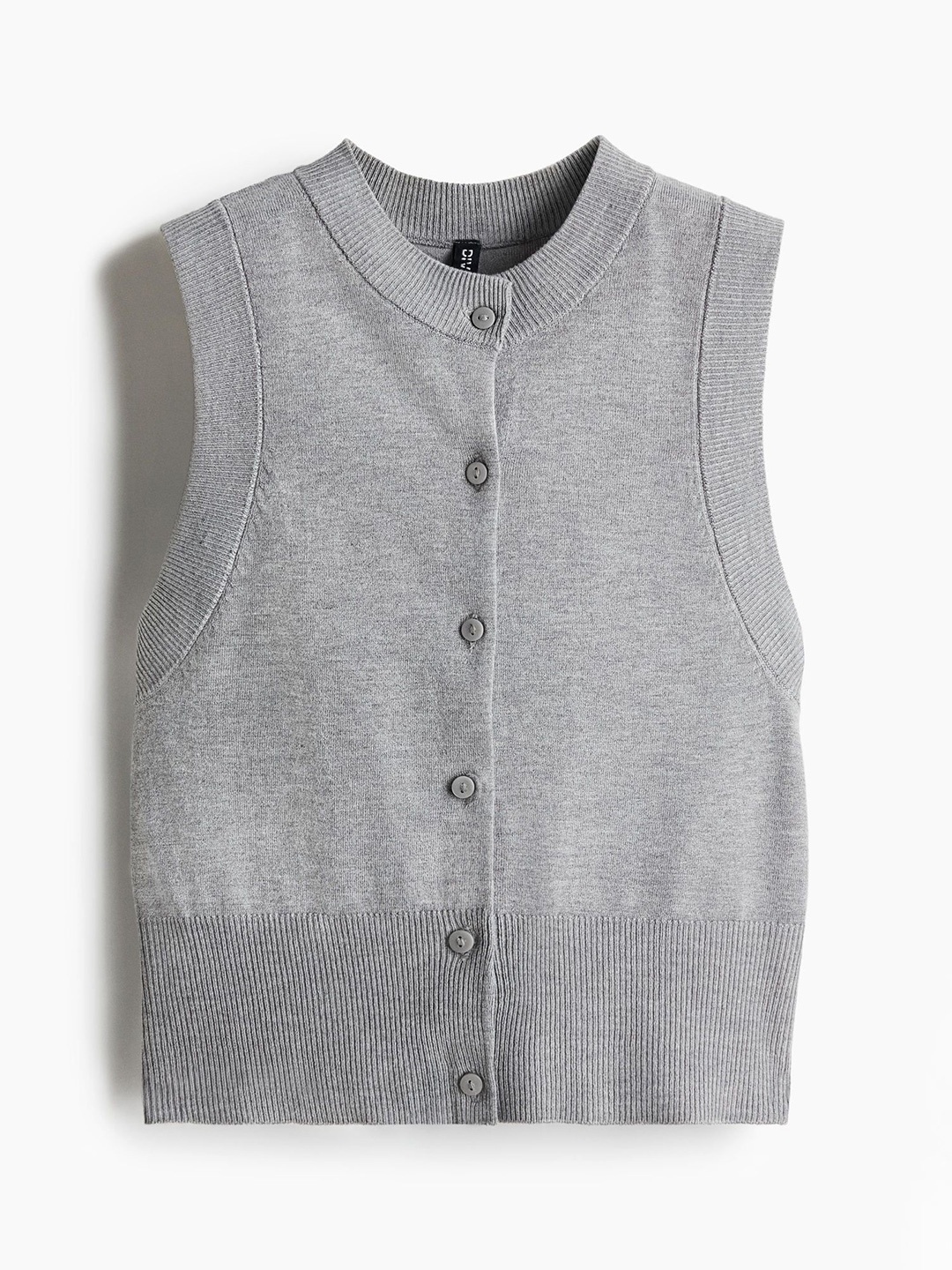 

H&M Women Button-Front Sweater Vest, Grey