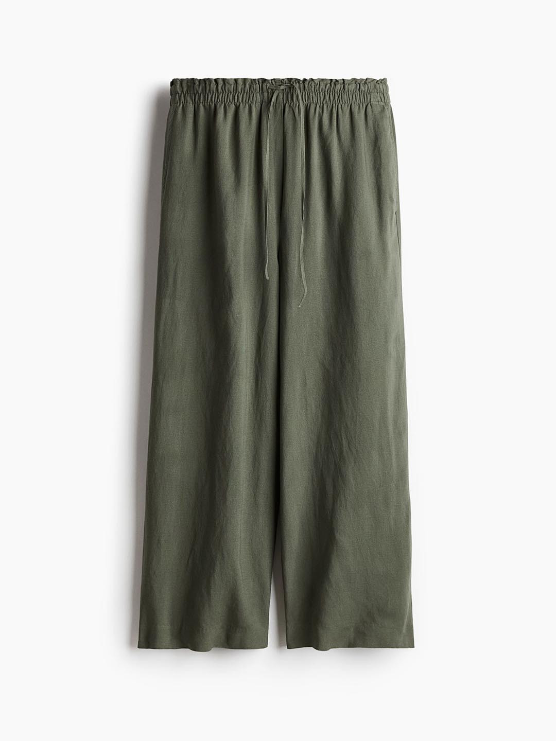 

H&M Women Ankle-Length Trousers, Green