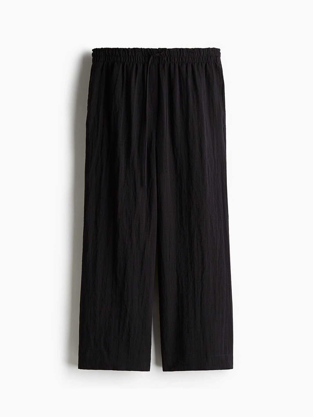 

H&M Women Ankle-Length Trousers, Black