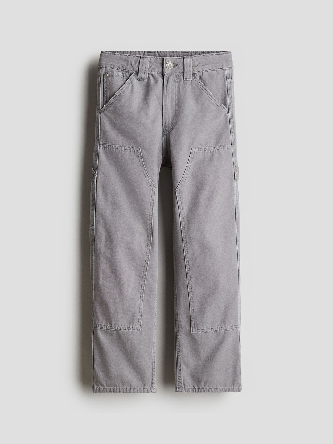 

H&M Boys Loose-Fit Canvas Trousers, Grey