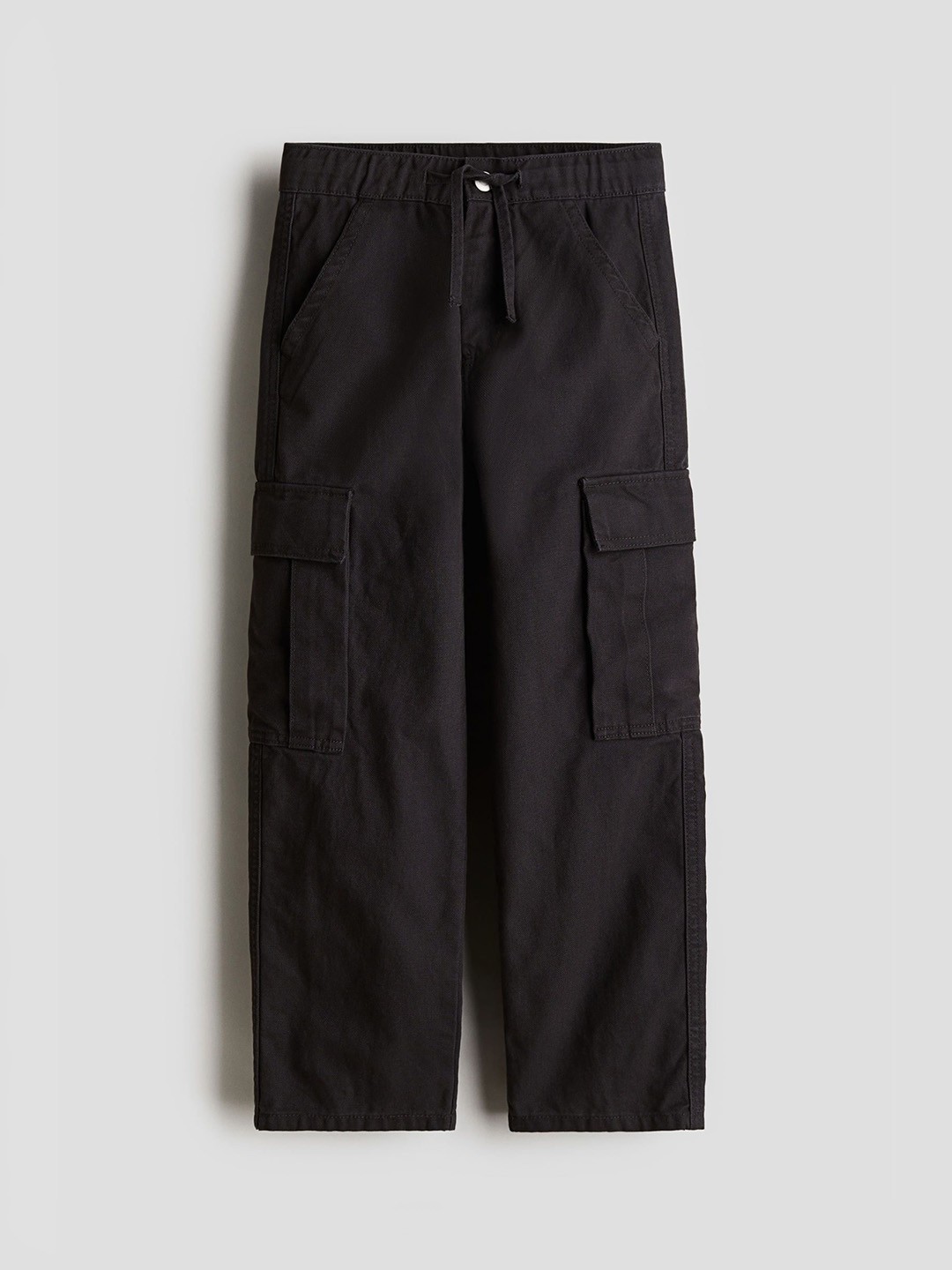 

H&M Canvas Cargo Trousers, Black