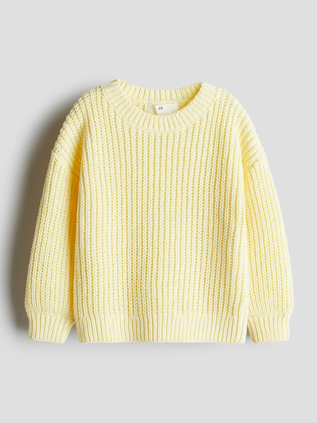 

H&M Chenille-Knit Jumper, Yellow