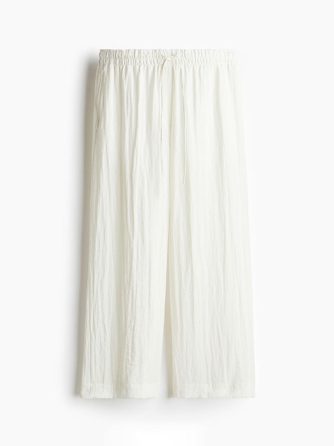 

H&M Women Ankle-Length Trousers, White