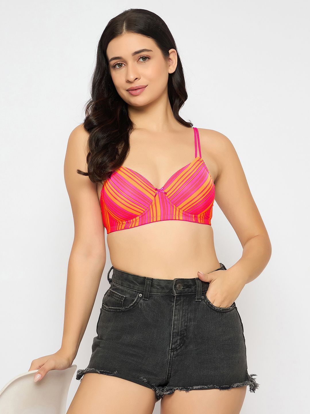 

Clovia Women T-shirt Full Coverage Lightly Padded Bra, Pink