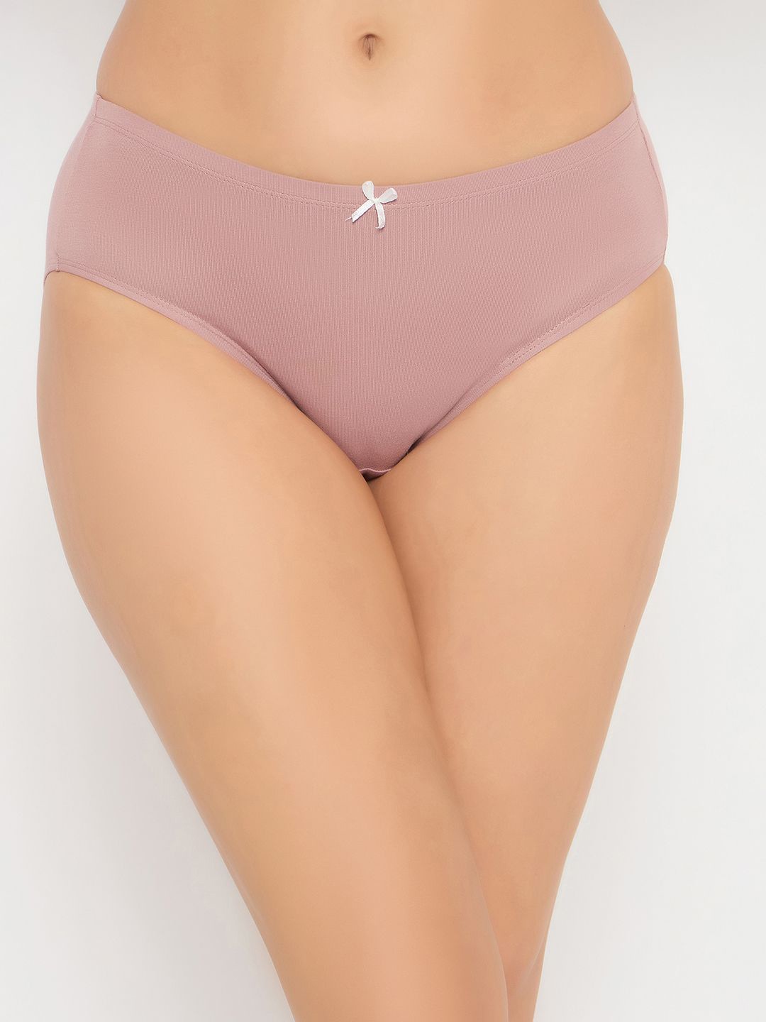 

Clovia Women Mid Waist With Inner Elastic Hipster Briefs, Mauve