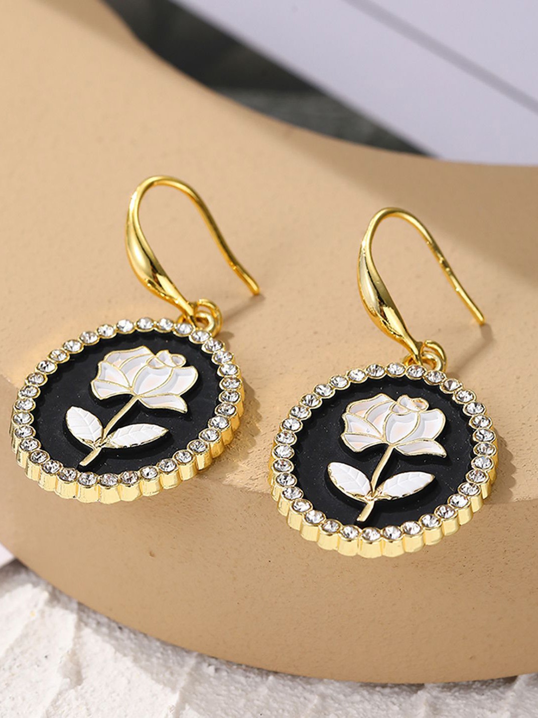 

StyleCast x Revolte Gold-Plated Floral Drop Earrings