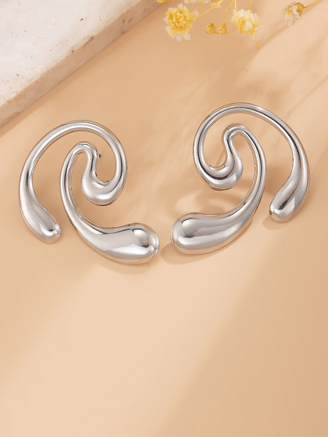 

StyleCast x Revolte Silver-Plated Spherical Studs Earrings