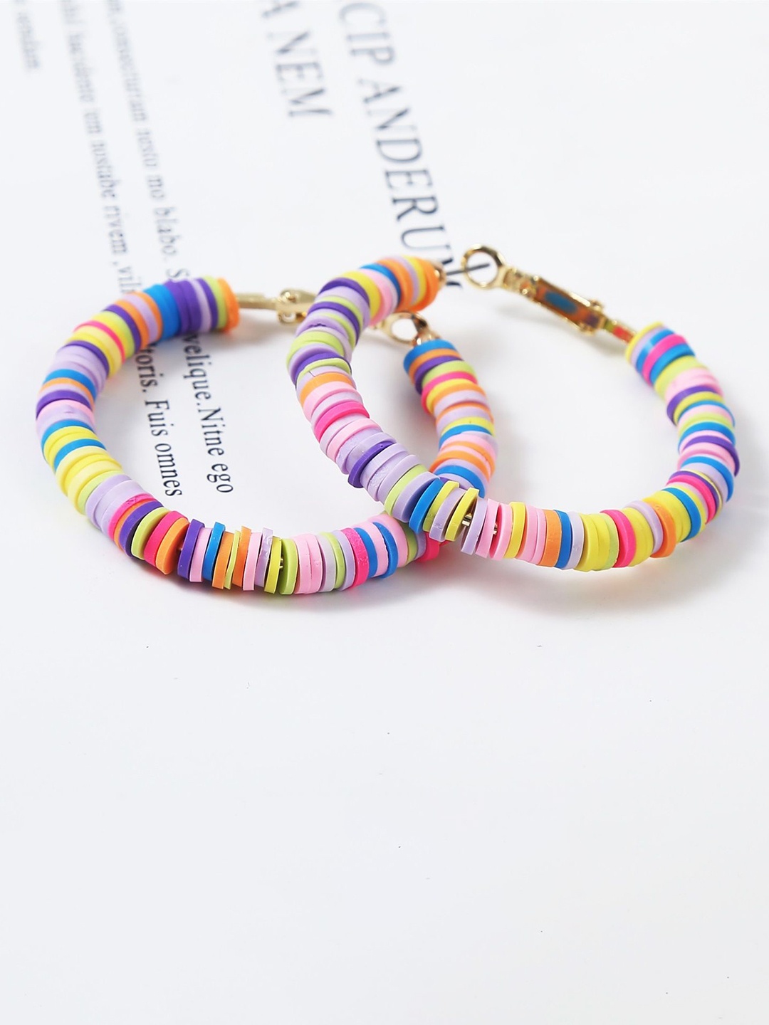

StyleCast x Revolte Gold-Plated Circular Hoop Earrings, Orange