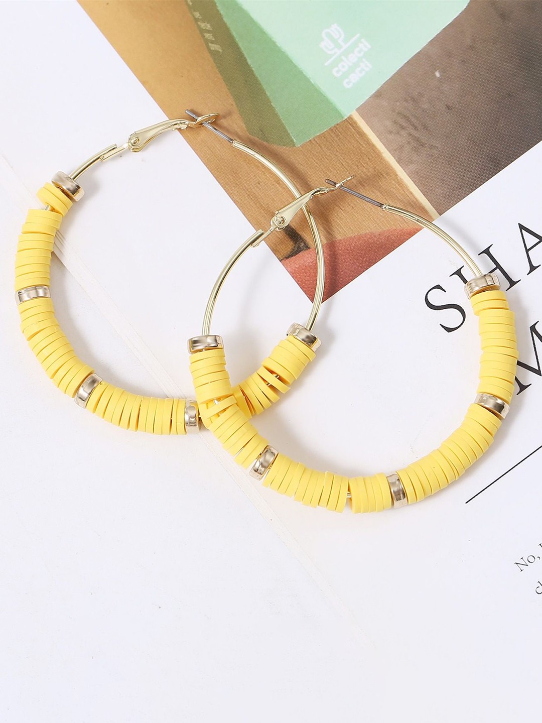 

StyleCast x Revolte Gold-Plated Circular Chunky Hoop Earrings, Yellow