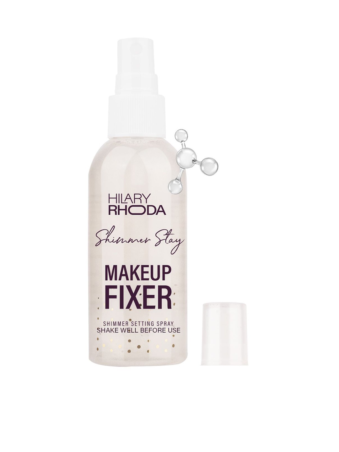 

Hilary Rhoda Shimmer Stay Makeup Fixer Infused With Aloe Vera Hydrates & Soothes- 80 ml, Transparent