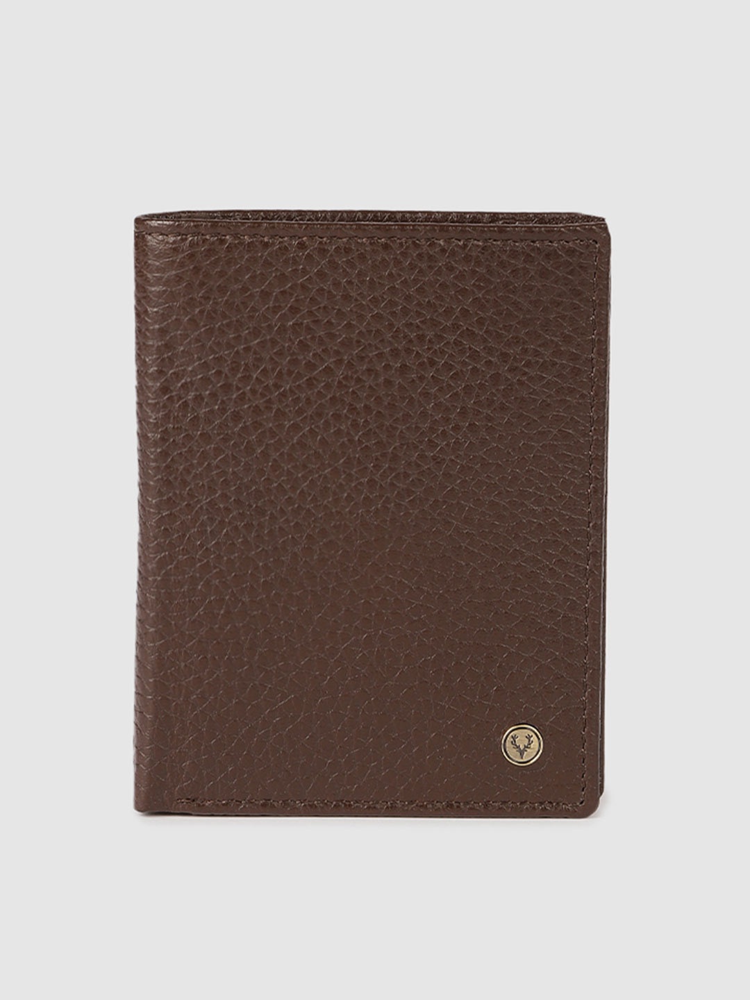 

Allen Solly Men Textured Leather Two Fold Wallet, Brown