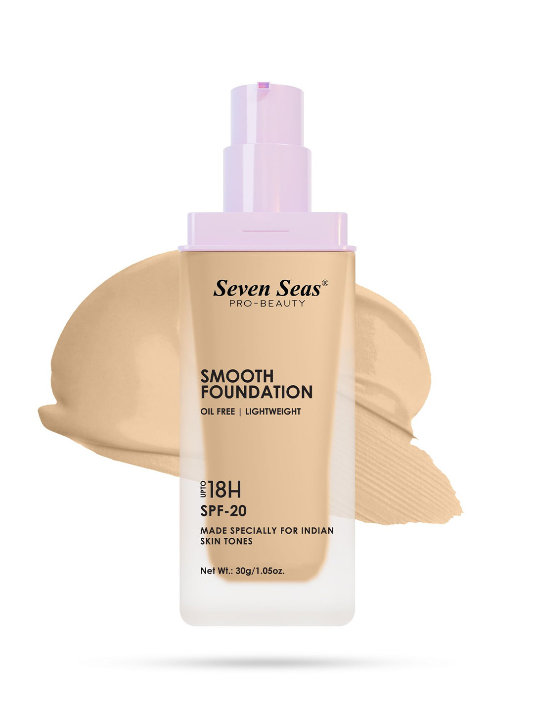 

Seven Seas Smooth Oil Free Lightweight Foundation With SPF 20- 30 g- Ivory, Beige