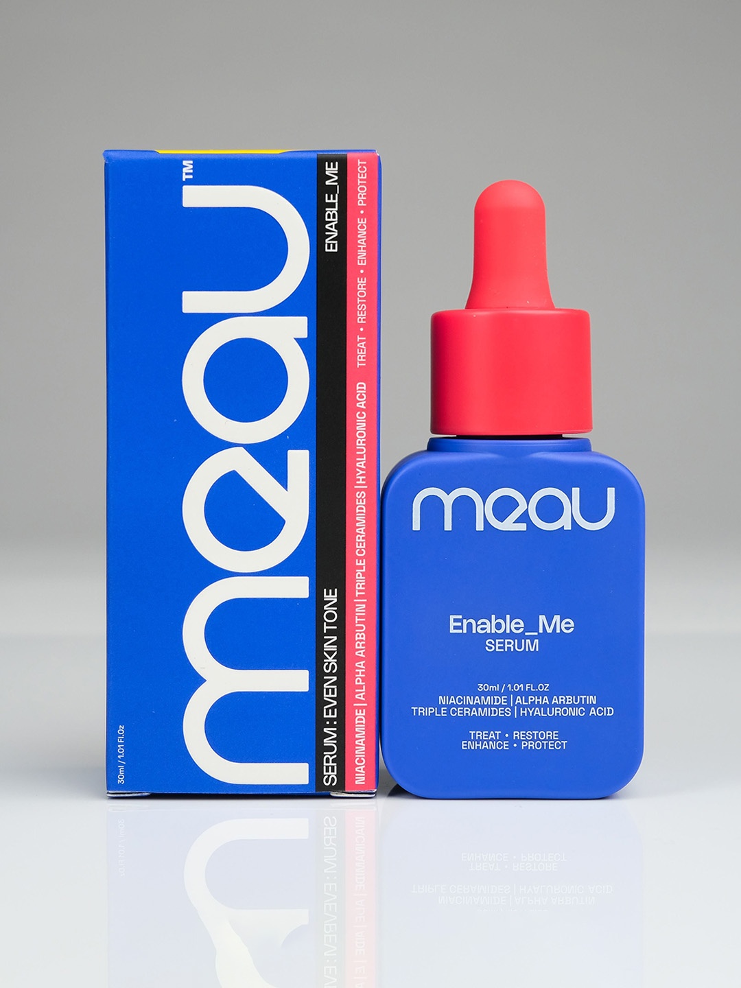 

meau Enable Me Serum With Niacinamide Cleanses & Hydrates - 30 ml, Blue