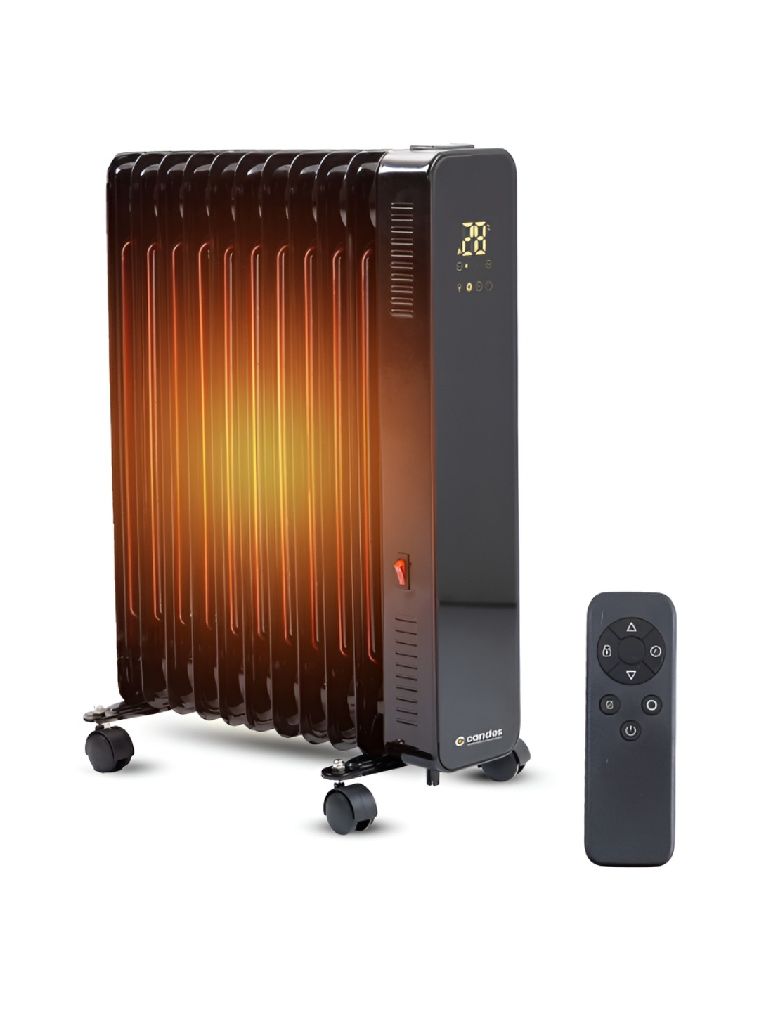 

Candes Oil Room Heater 3 Heat Modes Remote Controlled & LED Display 2200W Room Heater, Black