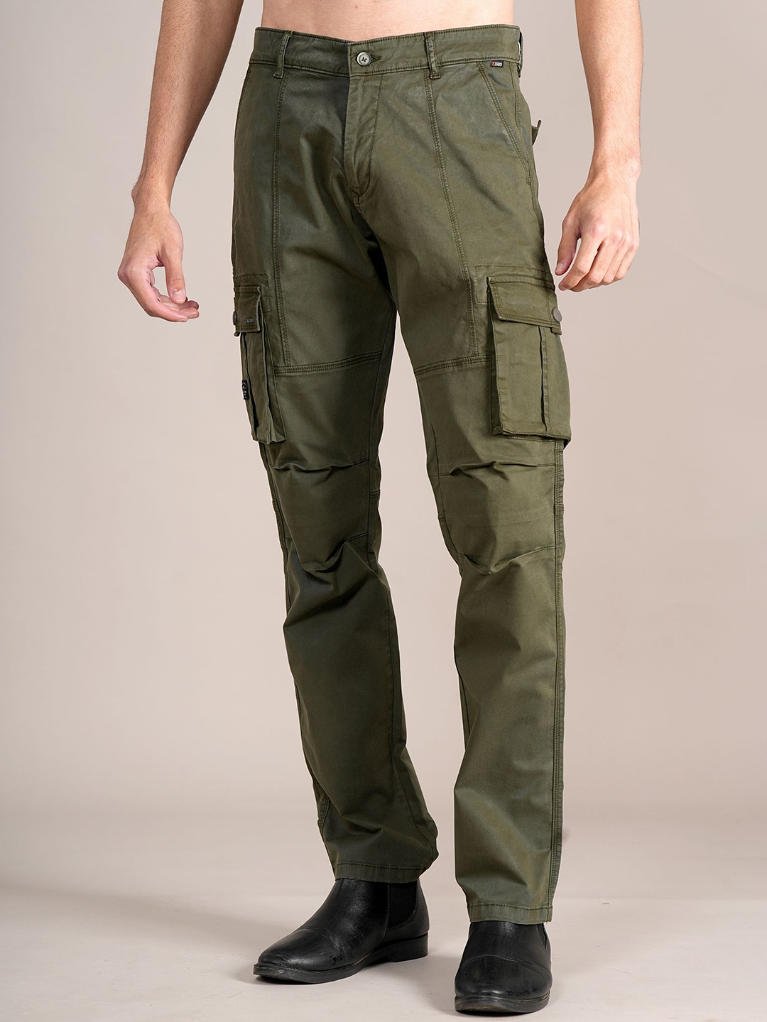 

Cantabil Men Cargos Trousers, Olive