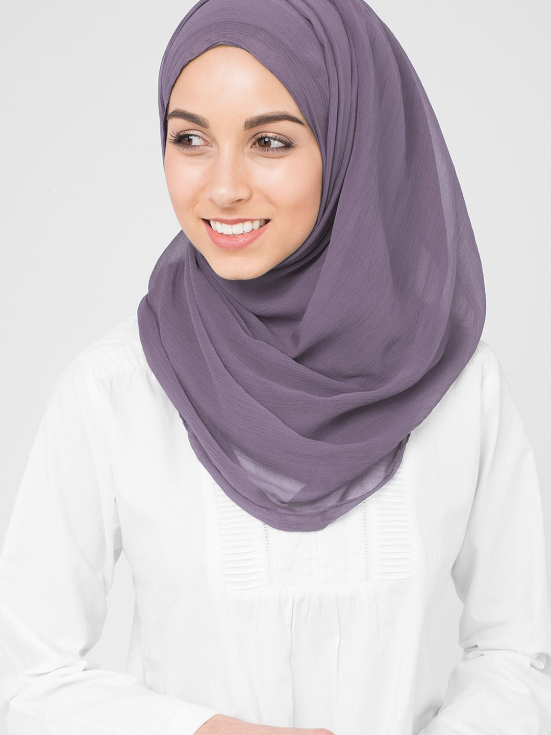 

IDH London Women Solid Hijab Burqa, Purple