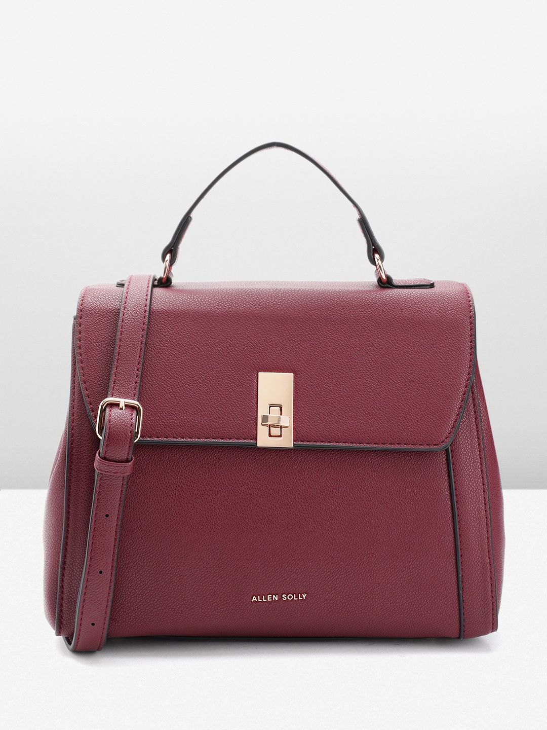 

Allen Solly PU Structured Satchel Bag, Burgundy