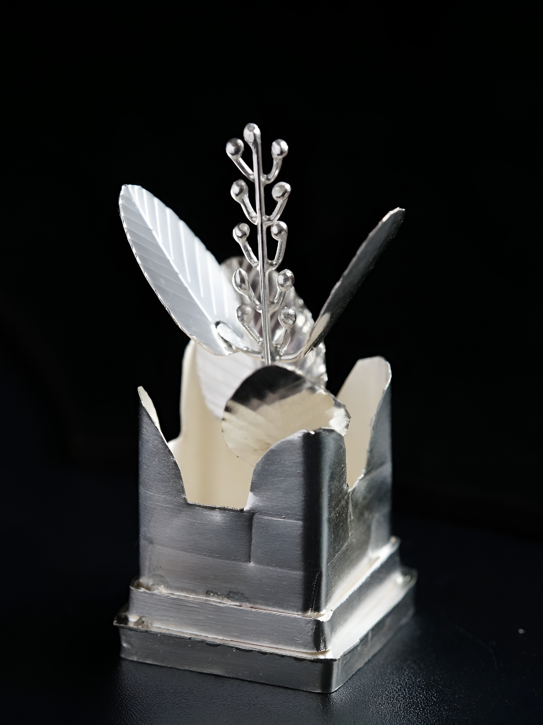

House of Aadyaa Silver Tulshi Vrundavan Pooja Essentials