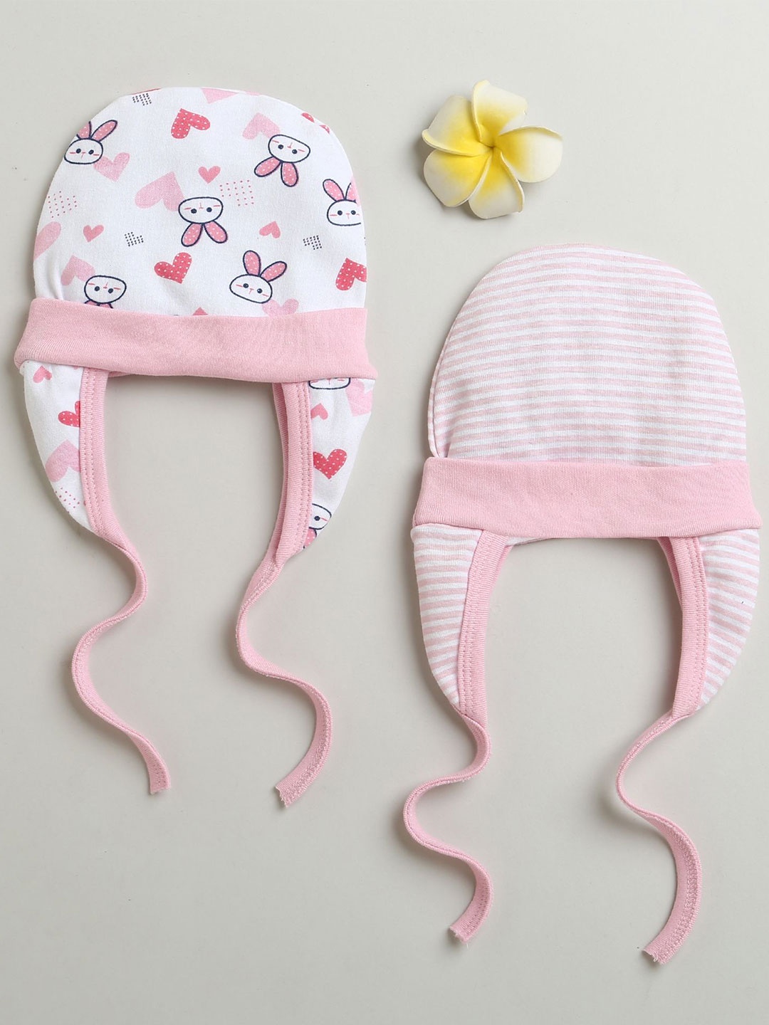 

BUMZEE Girls Cotton Printed Beanie, Pink