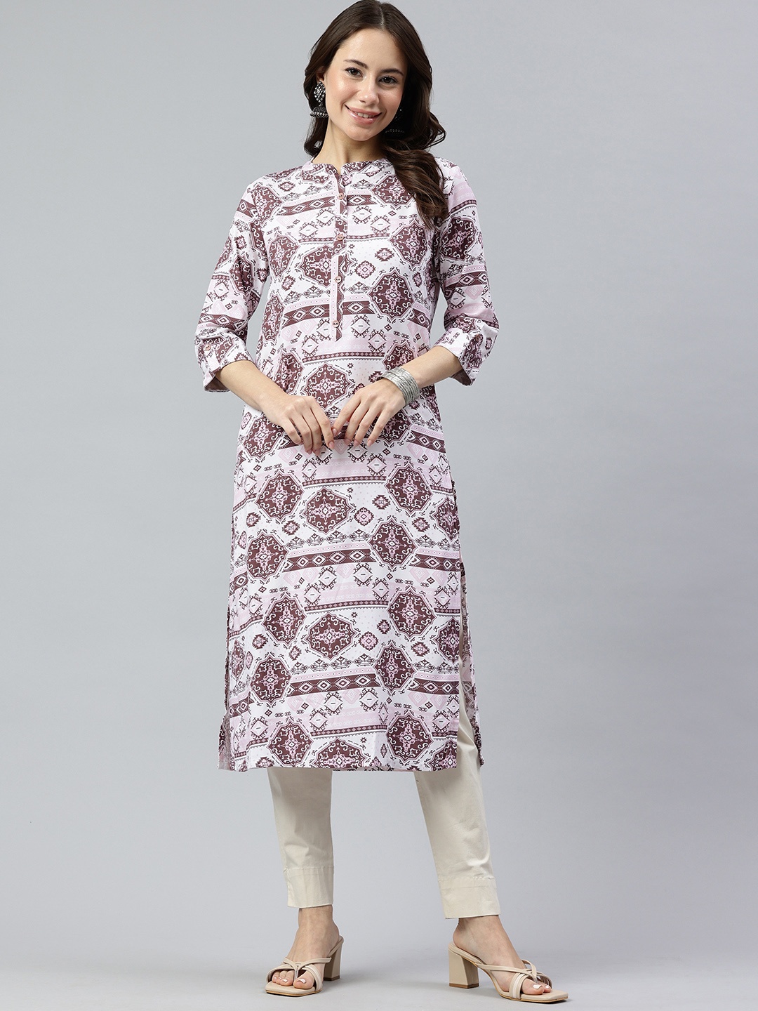 

Alena Ethnic Motifs Printed Kurta, Purple