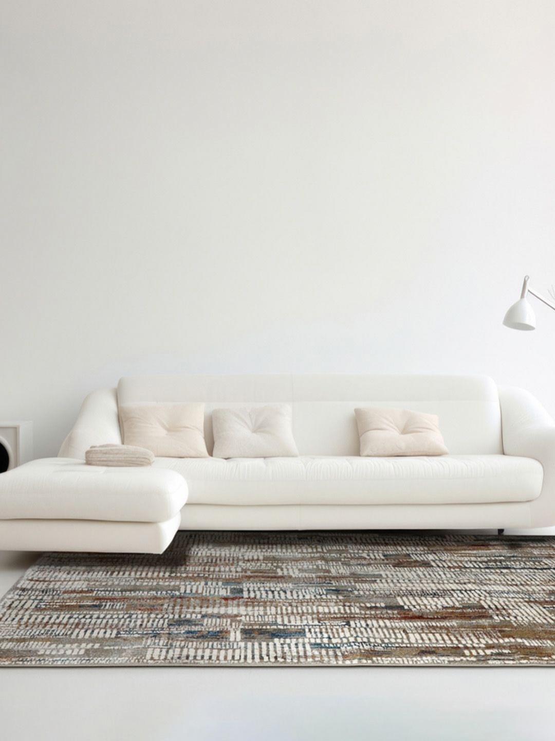 

DDecor Grey Abstract Printed Anti-Skid Carpet