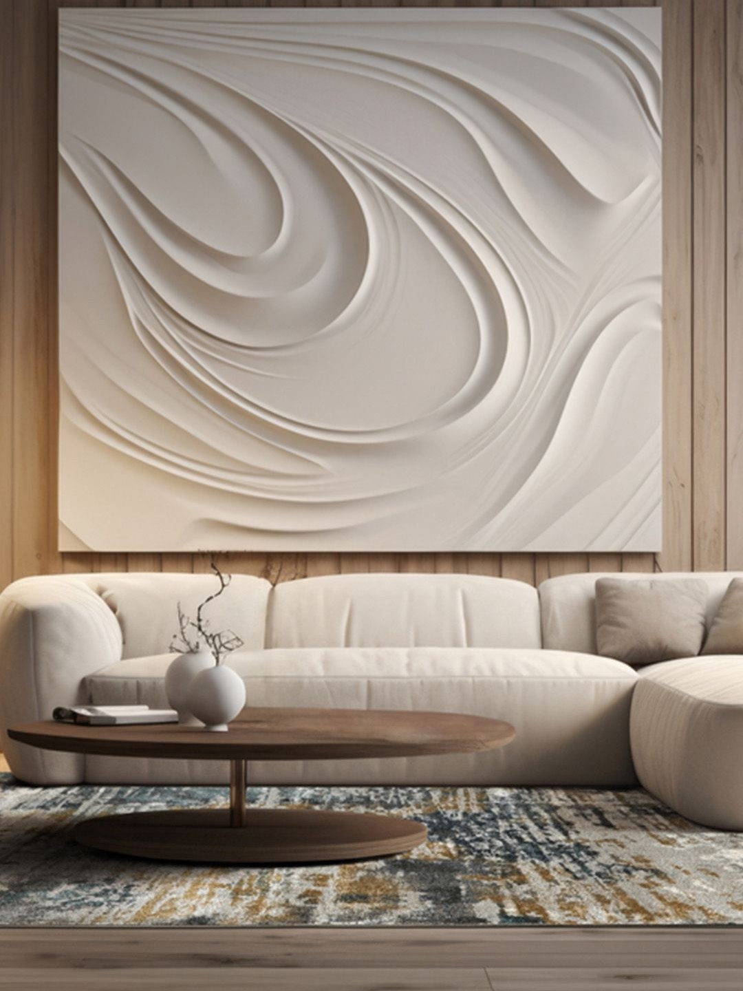 

DDecor Grey Abstract Printed Anti-Skid Carpet