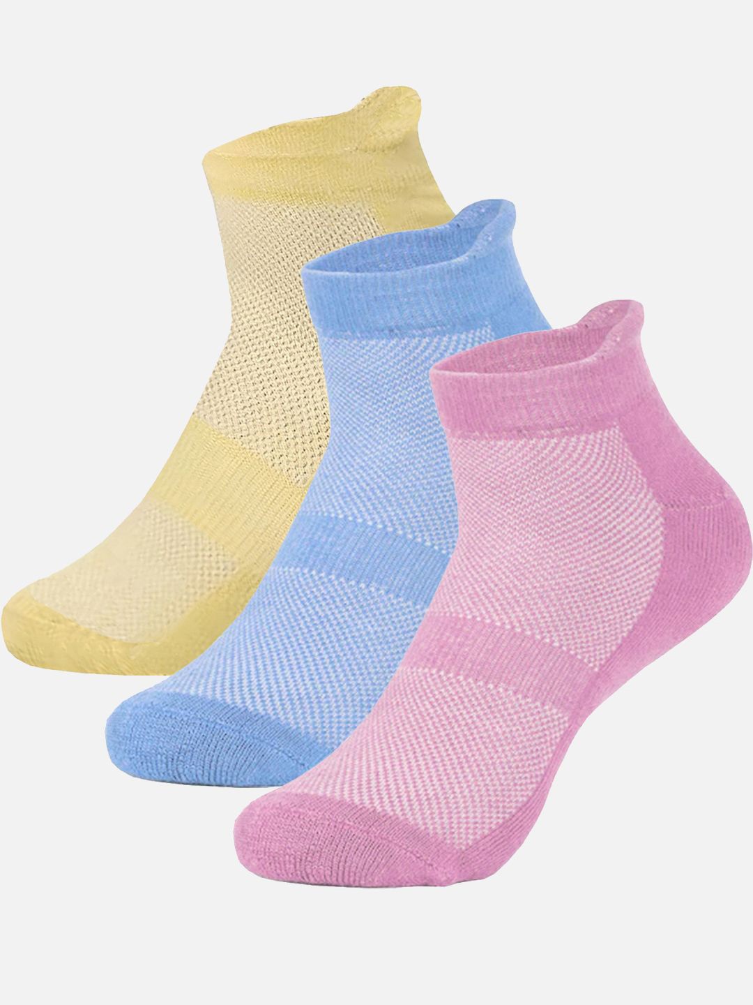 

FIMS Women Pack Of 3 Ankle-Length Socks, Pink