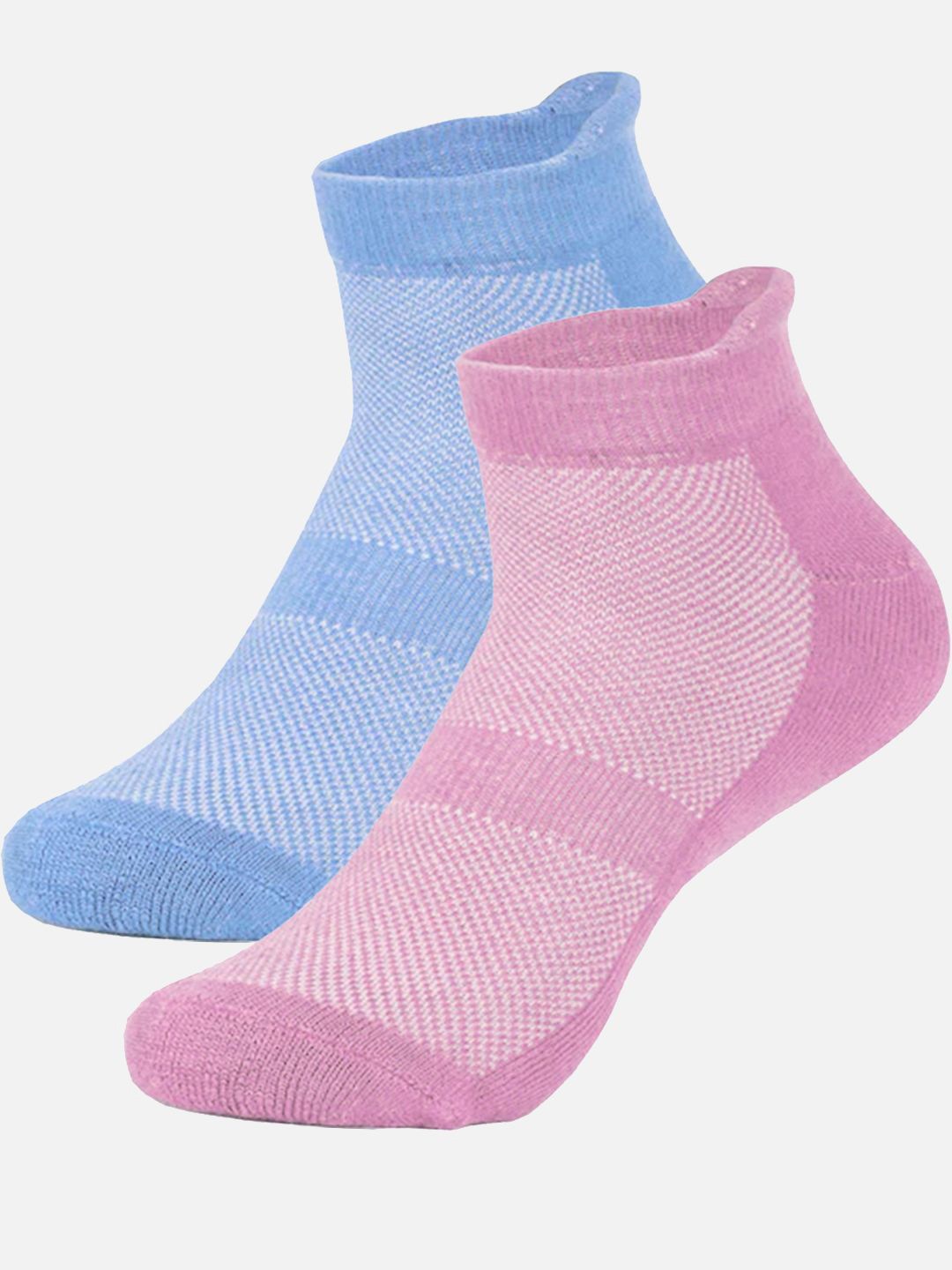 

FIMS Women Pack Of 2 Patterned Ankle-Length Socks, Blue
