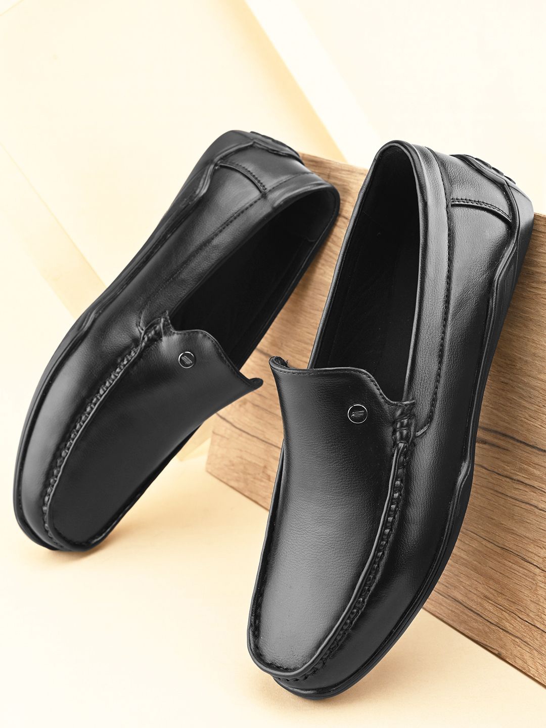 

Mast & Harbour Men Lightweight Slip-On Loafers, Black