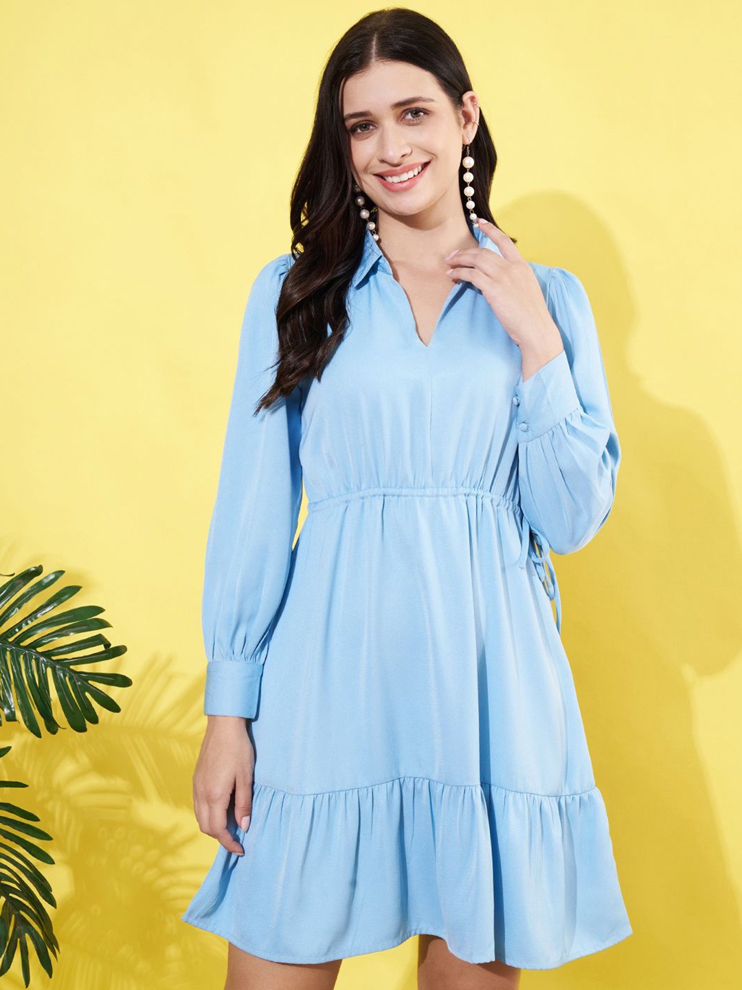 

ANVI Be Yourself Women Fit & Flare Dress, Blue