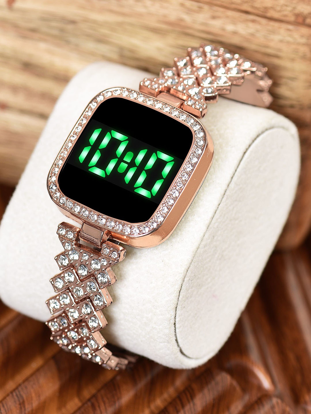 

SWADESI STUFF Women Dial & Straps Digital Automatic Watch SDS 154 SQUARE ROSE GOLD