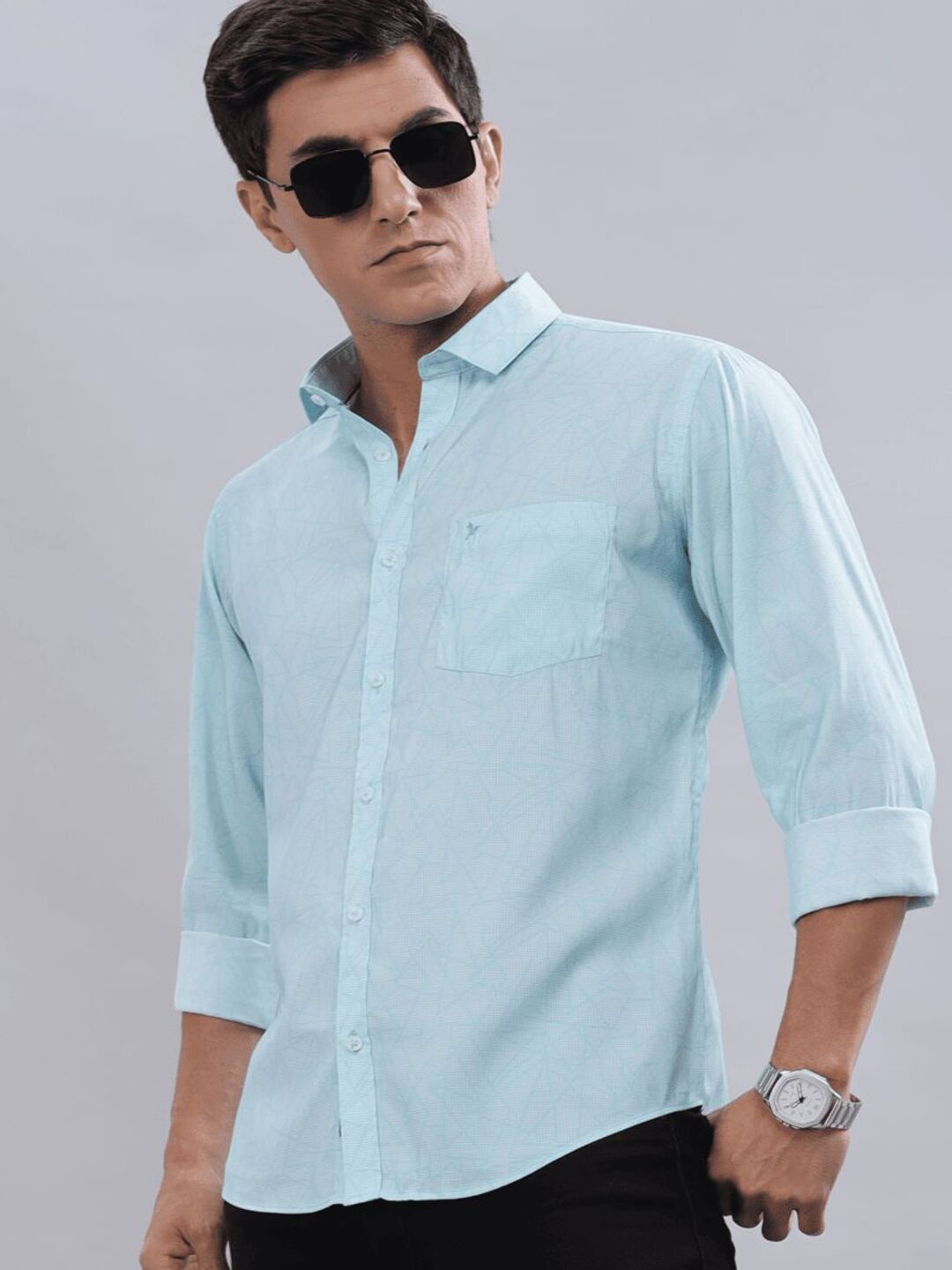 

Blueisland Clothing Men Pack Of 2 Standard Cutaway Collar Solid Cotton Casual Shirts, Blue