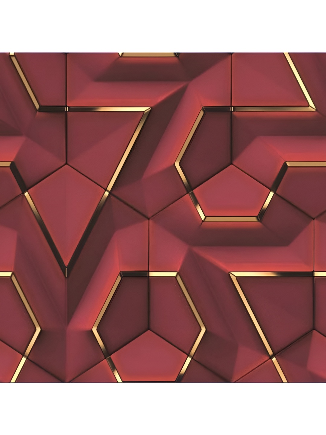 Jaamso Royals Maroon & Brown Geometric Printed Waterproof Decals &Stickers