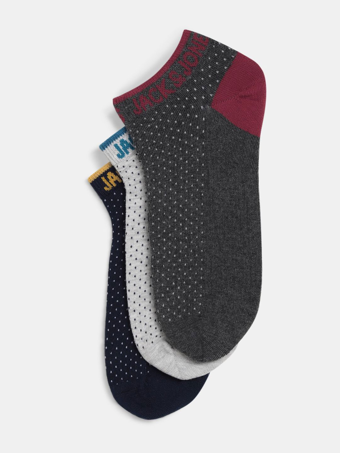 

Jack & Jones Men Pack Of 3 Ankle-Length Socks, Grey