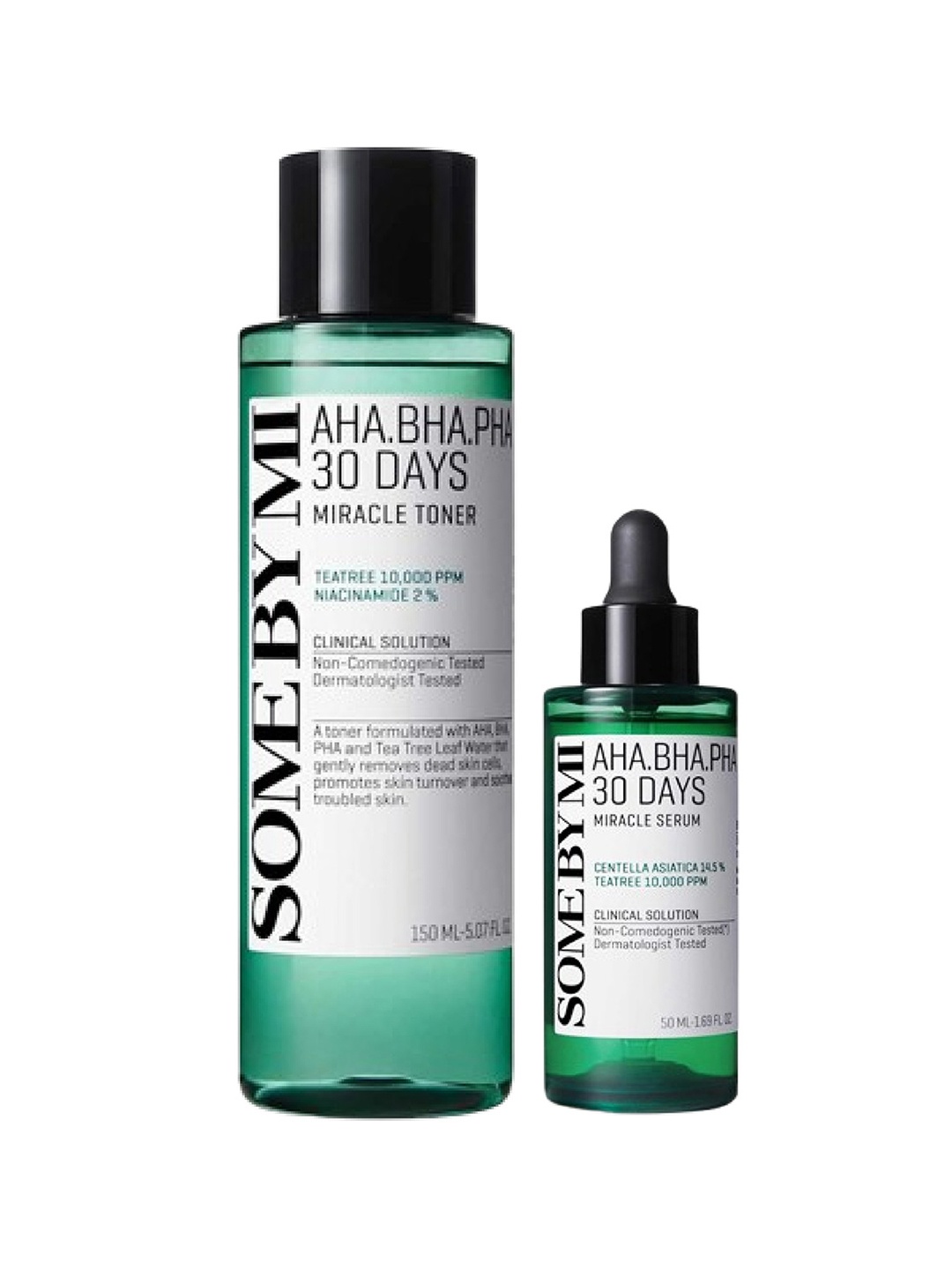 

SOME BY MI Set of Miracle Face Serum 50ml & Miracle Toner 150ml, Green