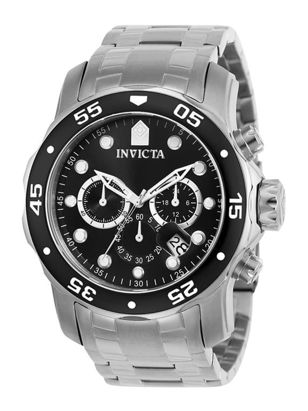 

Invicta Men Dial & Stainless Steel Bracelet Style Straps Analogue Watch 0069, Silver