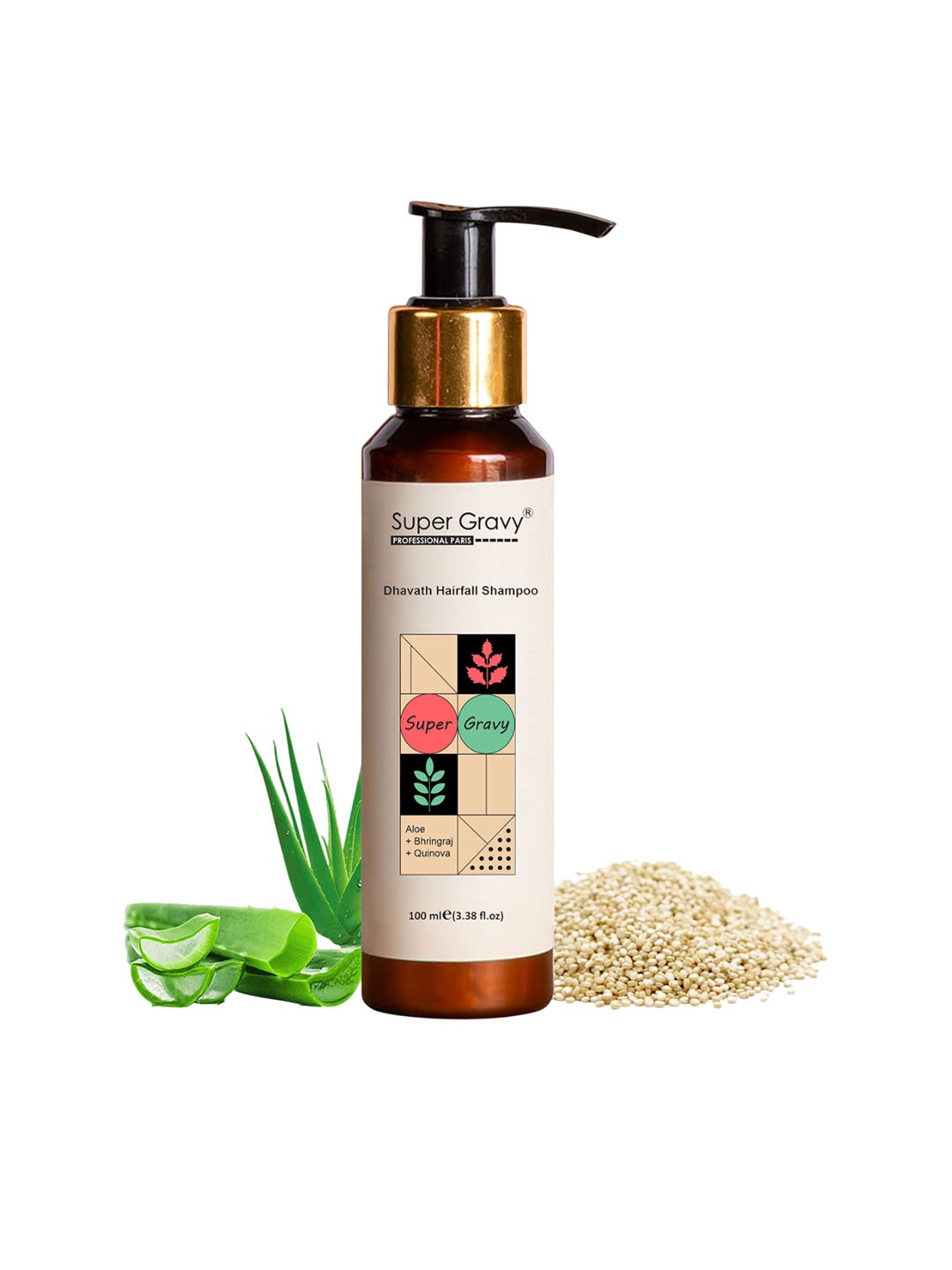 

SUPER GRAVY Dhavath Hairfall Shampoo With Aloevera & Bhringraj- 100 ml, White