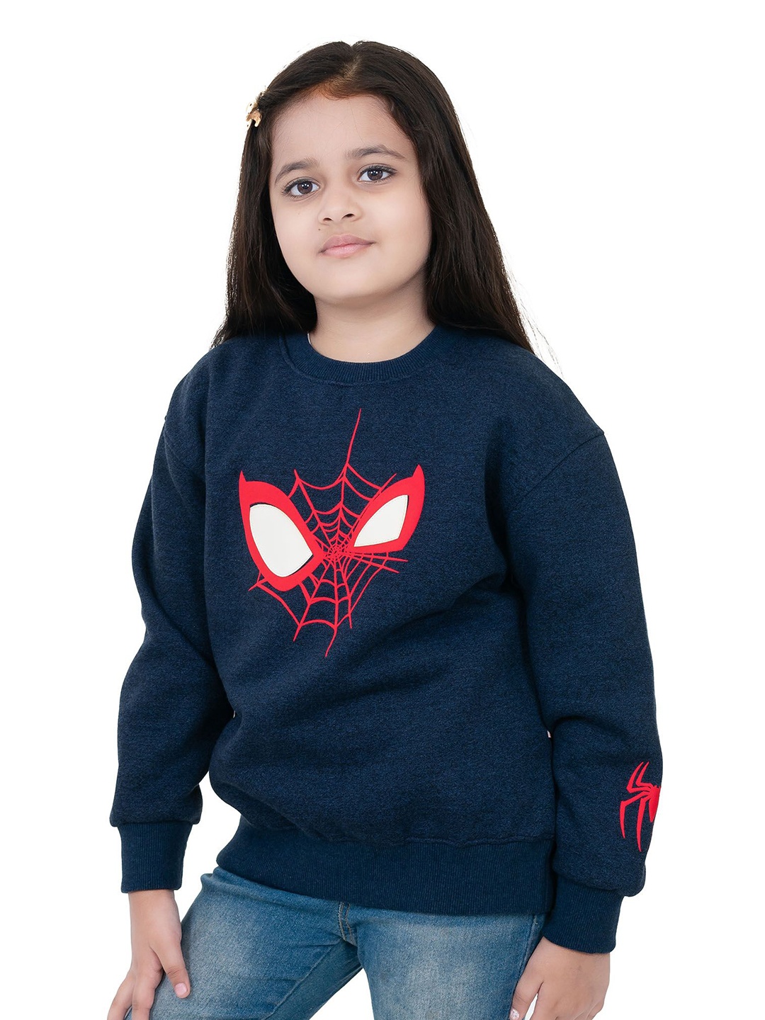 

DDOUDDOU Girls Cotton Printed Sweatshirt, Blue