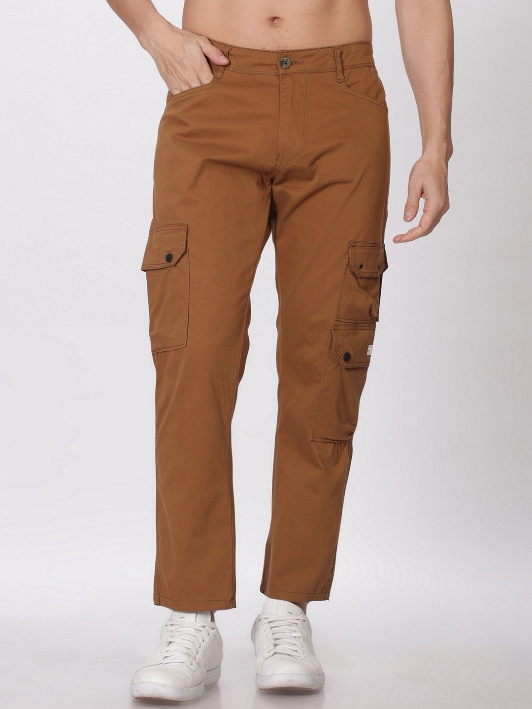 

BEVDAAS Men Relaxed Fit High-Rise Stretchable Jeans, Gold