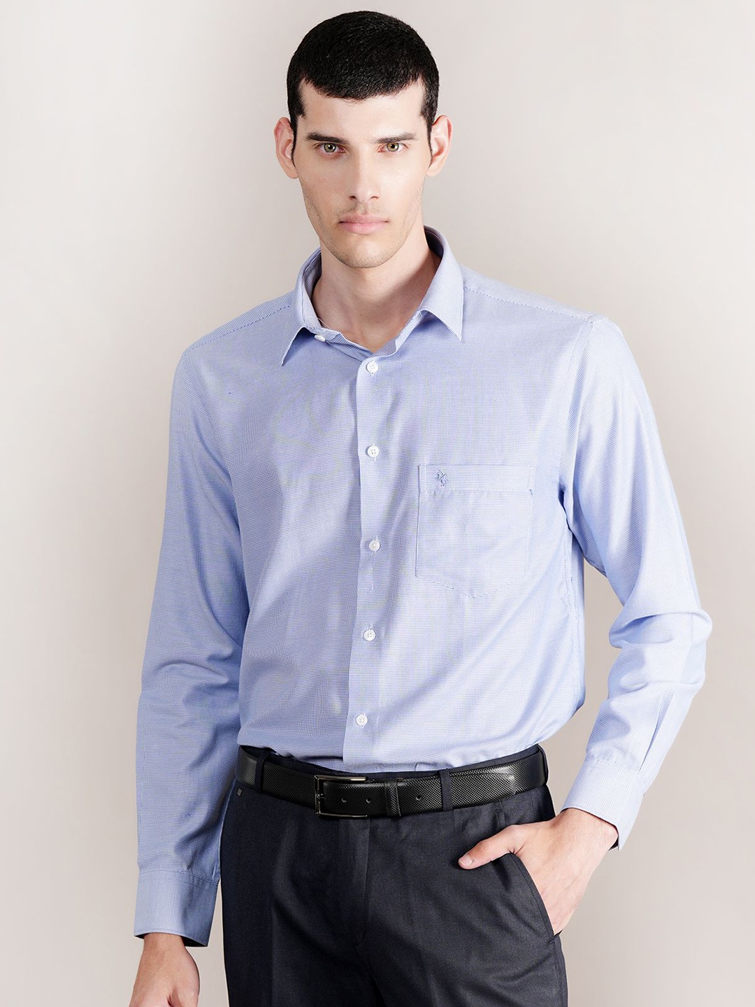 

Cantabil Men Opaque Formal Shirt, Blue